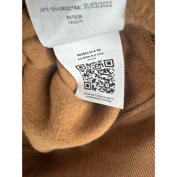 'S Max Mara Dandy Embroidered Logo Hoodie Pullover Sweatshirt Brown Size S NWT - Picture 13 of 14